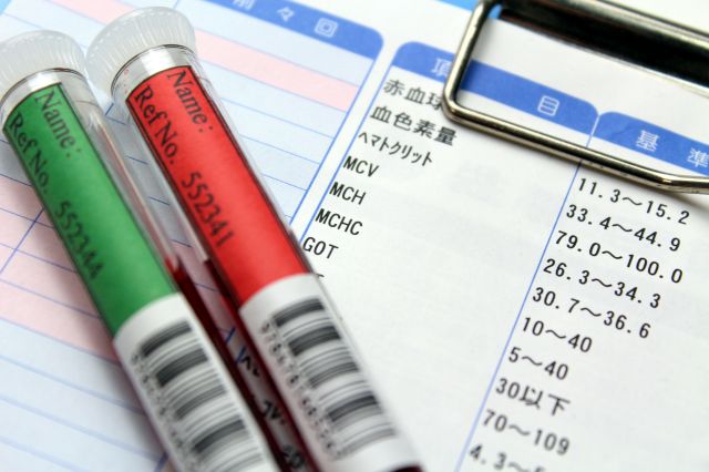健診結果の用紙